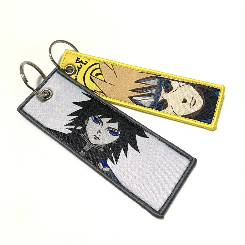 Embroidered Anime Jet Tag / Key Tag 