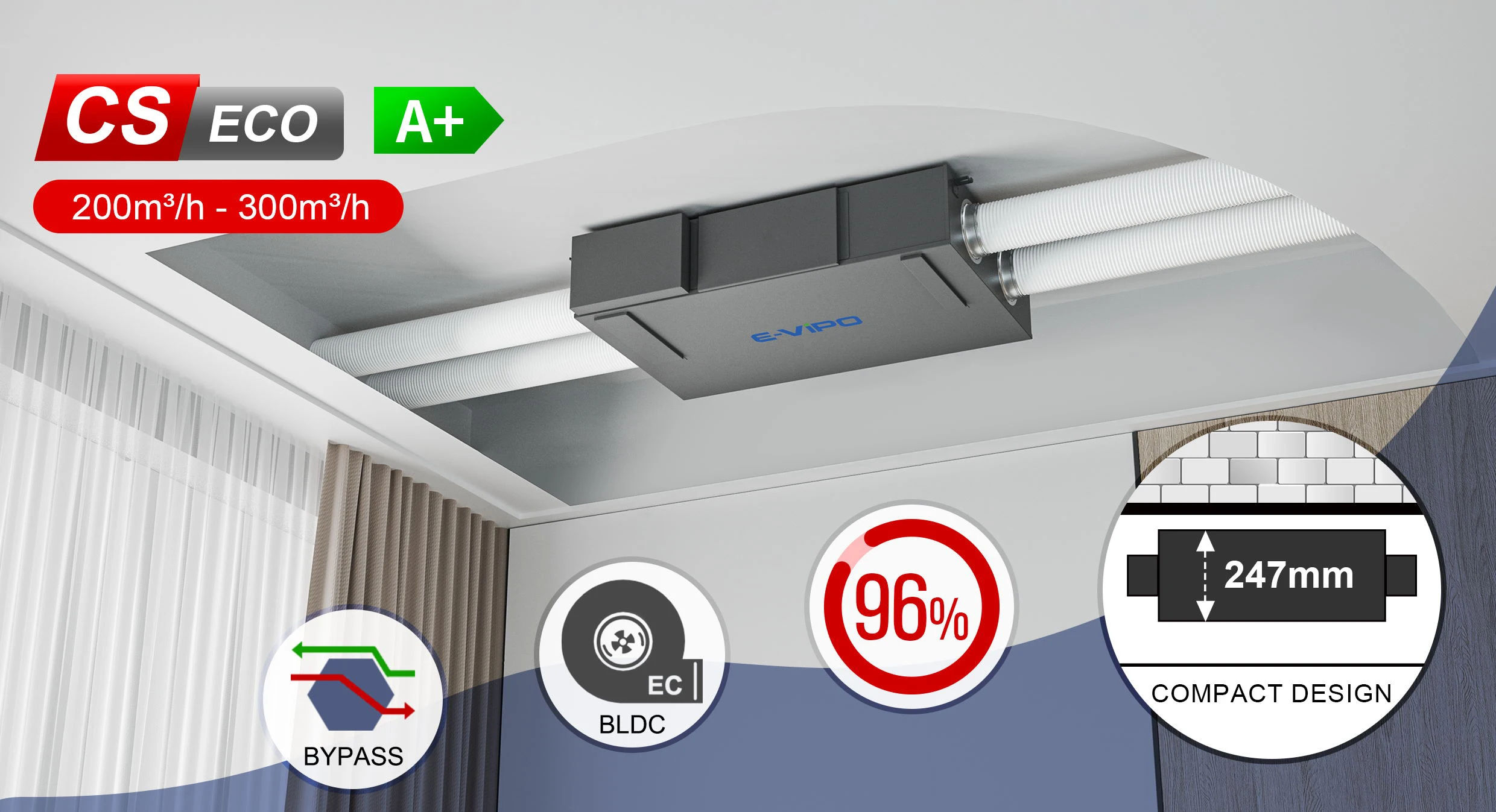 Supply Electric Extract Fan, HRV, ERV, HVAC, VMC - detail 8
