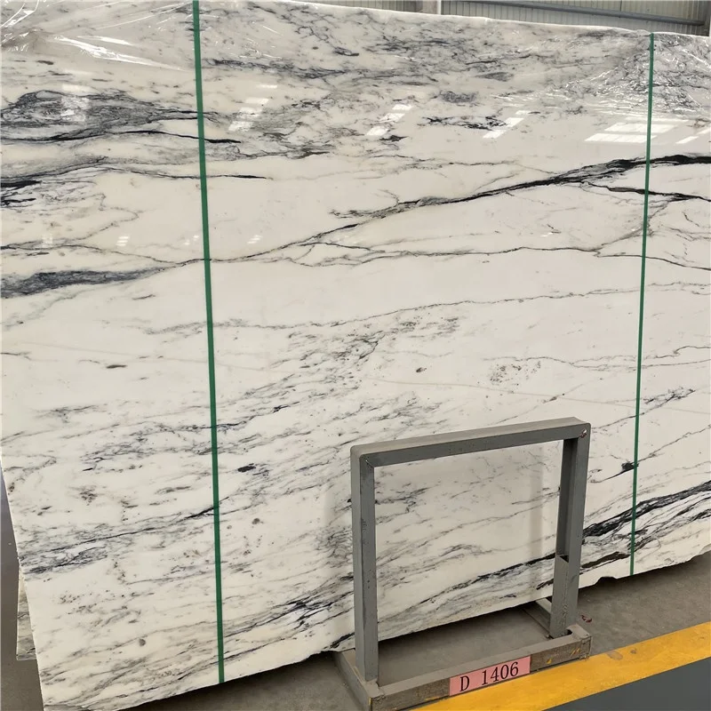 product white black slab marble white marble with black veins slab-5