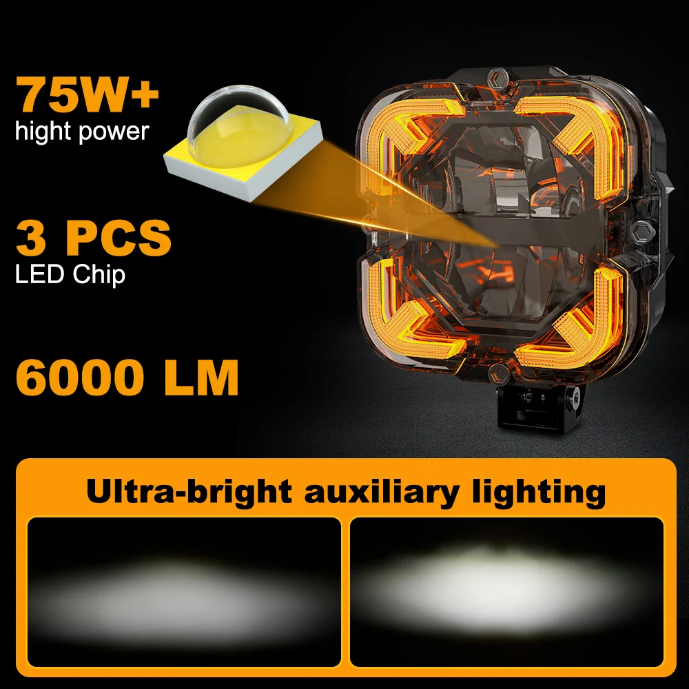 LOYO Amber DRL LED Spot Light Pods Lamp Square Work Fog Light for Truck Pickup SUV ATV UTV Boat Offroad LED Driving Lights| Alibaba.com LOYO Amber DRL LED Spot Light Pods Lamp Square Work Fog Light for Truck Pickup SUV ATV UTV Boat Offroad LED Driving Lights| Alibaba.com