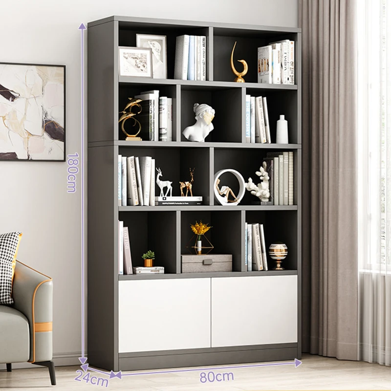 Modern Luxury Living Room Wooden Display Kids Etageres Bookshelf 5 Tier