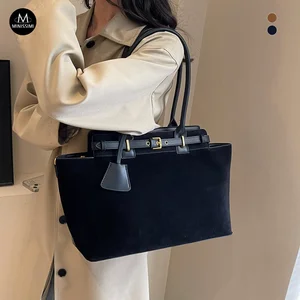 Minissimi Low MOQ Suede Vintage Sacs Pour Femme Solid Color England Classic Style High Quality Ladies Hand Bags Women's Handbags