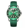 strap-silver shell-green face