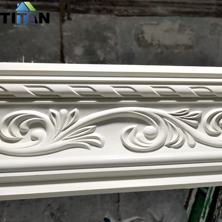 Gypsum Cornice Strip Plaster Ceiling Cornice Designs Cornisas Decorativas De Drywall Decorative Line Mouldings for Apartment