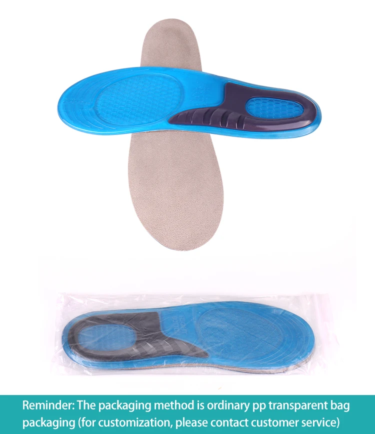 Sports Massaging Silicone Gel Insoles Arch Support Orthopedic Plantar ...