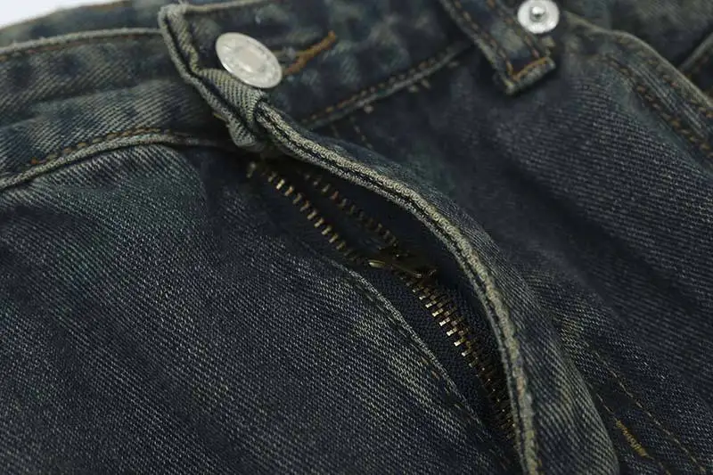 SSY Top Quality Light-colored Jeans Men's Loose Fashion Straight Pants Retro Wide Legs Baggy Denim Jeans Men