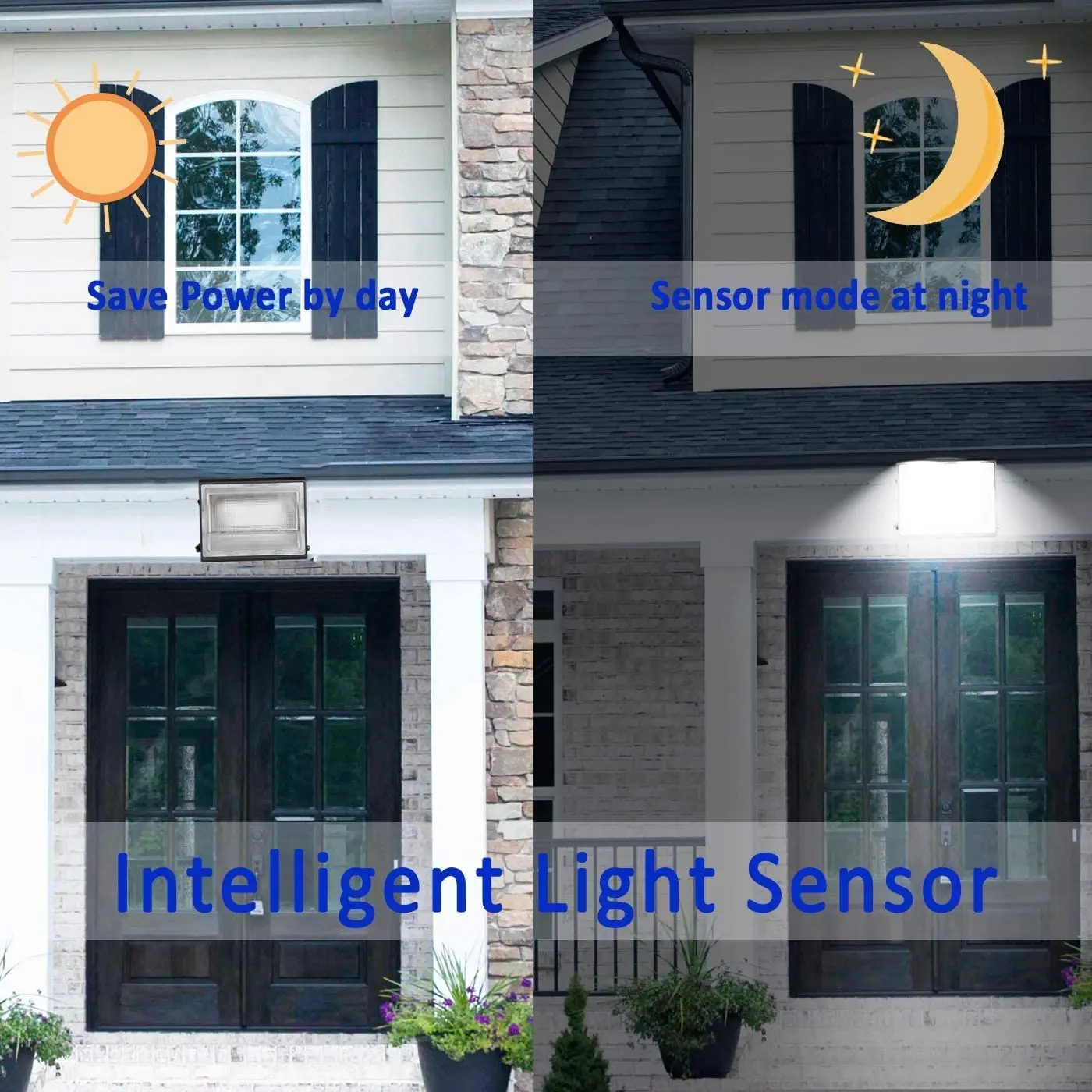 120w Led Wall Light Outside Commerical 42w 60w 80w 100w Photocell