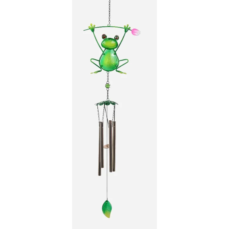 Outdoor Aeolian Bells Froggy Metal Wall HangingWind Chimes Animals Home   1