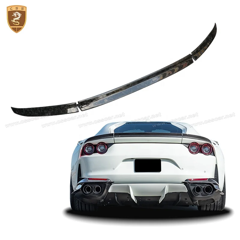 Novi Style Car Rear Spoiler For Ferrari 812 Superfast Dry Carbon Ducktail Trunk Wing