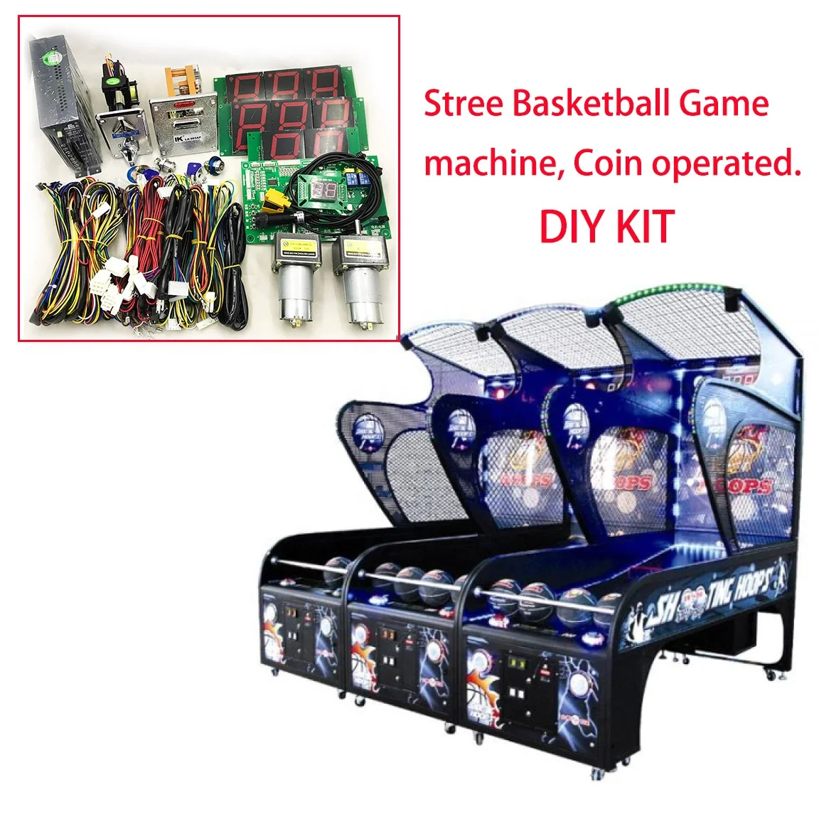 Coin Operated Basketball Arcade Game Machine Kit Pcb Diy Bundles Parts Kit Basket Ball Arcade Machines