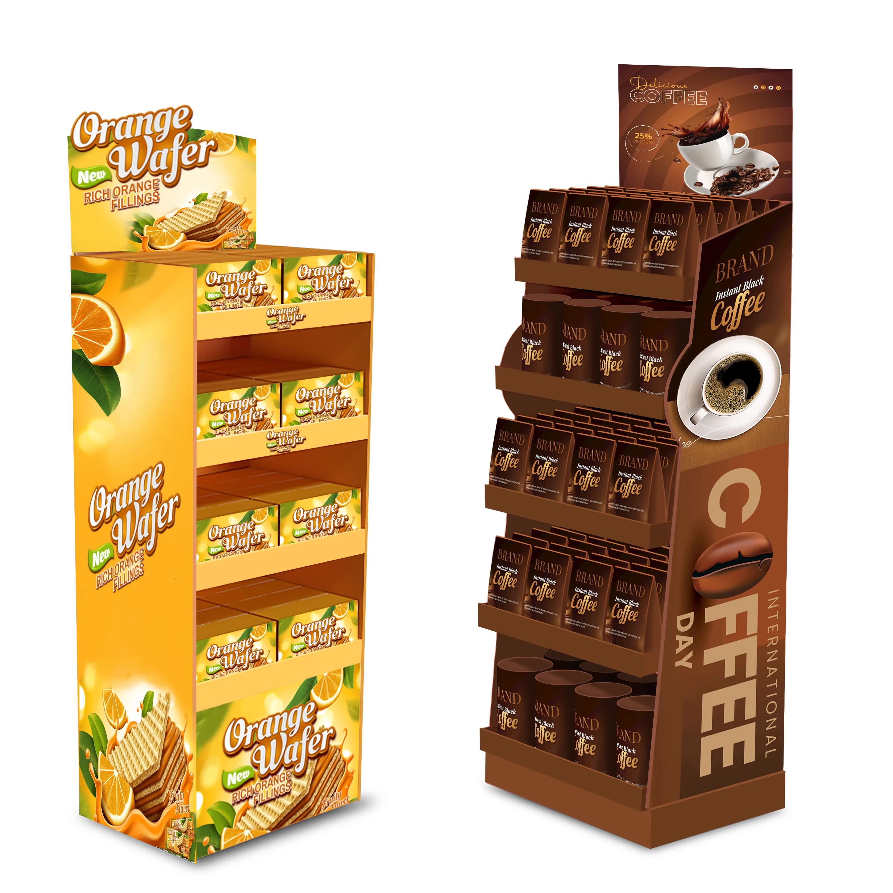 Promotional Portable Pos Cardboard Floor Display Stand Retail Product ...