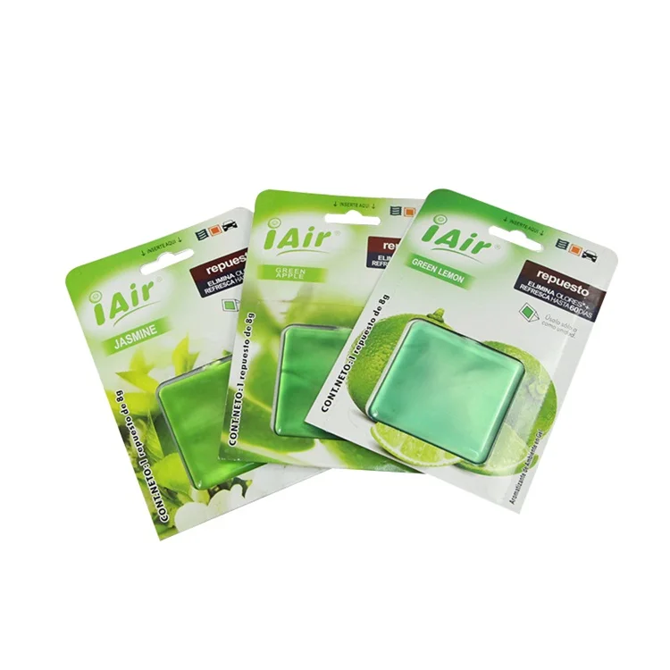 Custom square Shape air Freshener Refill Breathable Membrane Perfume Car Scent Gel