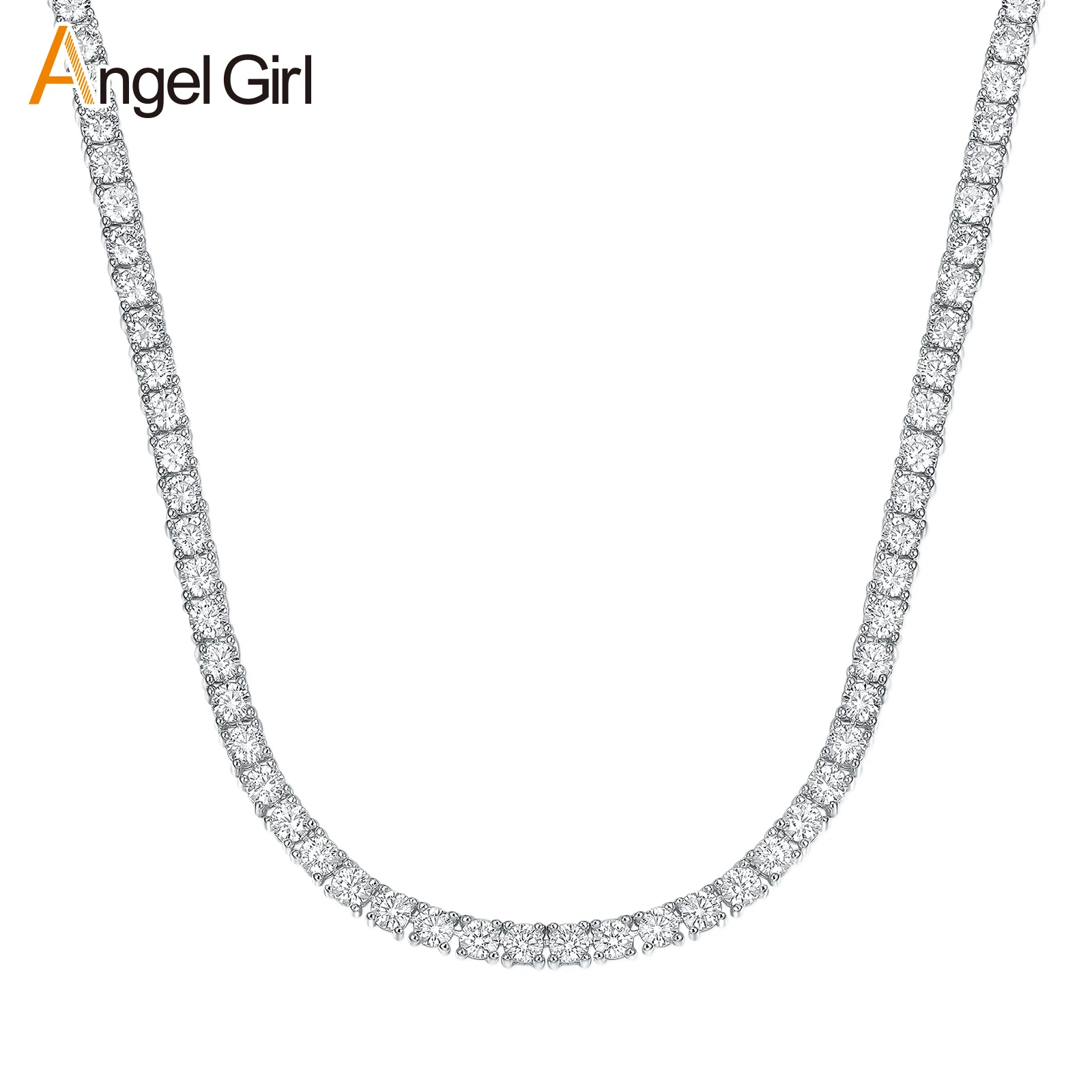 Tennis Link Cubic Zirconia Necklace Set