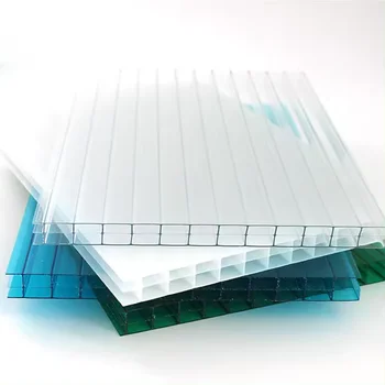 Clear Plastic Polycarbonate Sheet 4mm 10mm Smoked Hollow Polycarbonate Roof Panel for Greenhouse