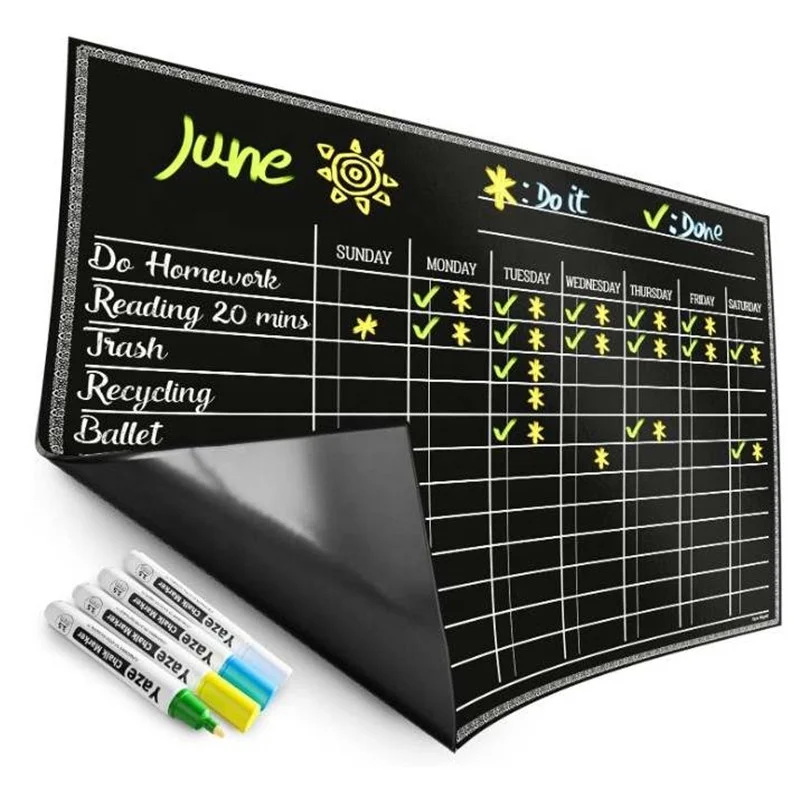 1Pc Magnetic Whiteboard Board Dry Erase Refrigerator To-Do List Monthly Planner 