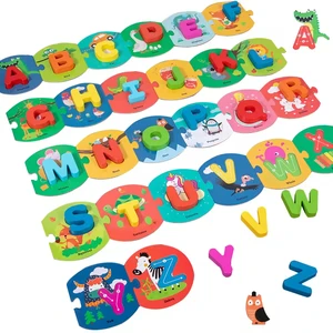 Wooden Alphabet Cognition Matching Jigsaw Puzzle Children's Early Education Enlightening Toy Wooden Preschool Teaching Aids