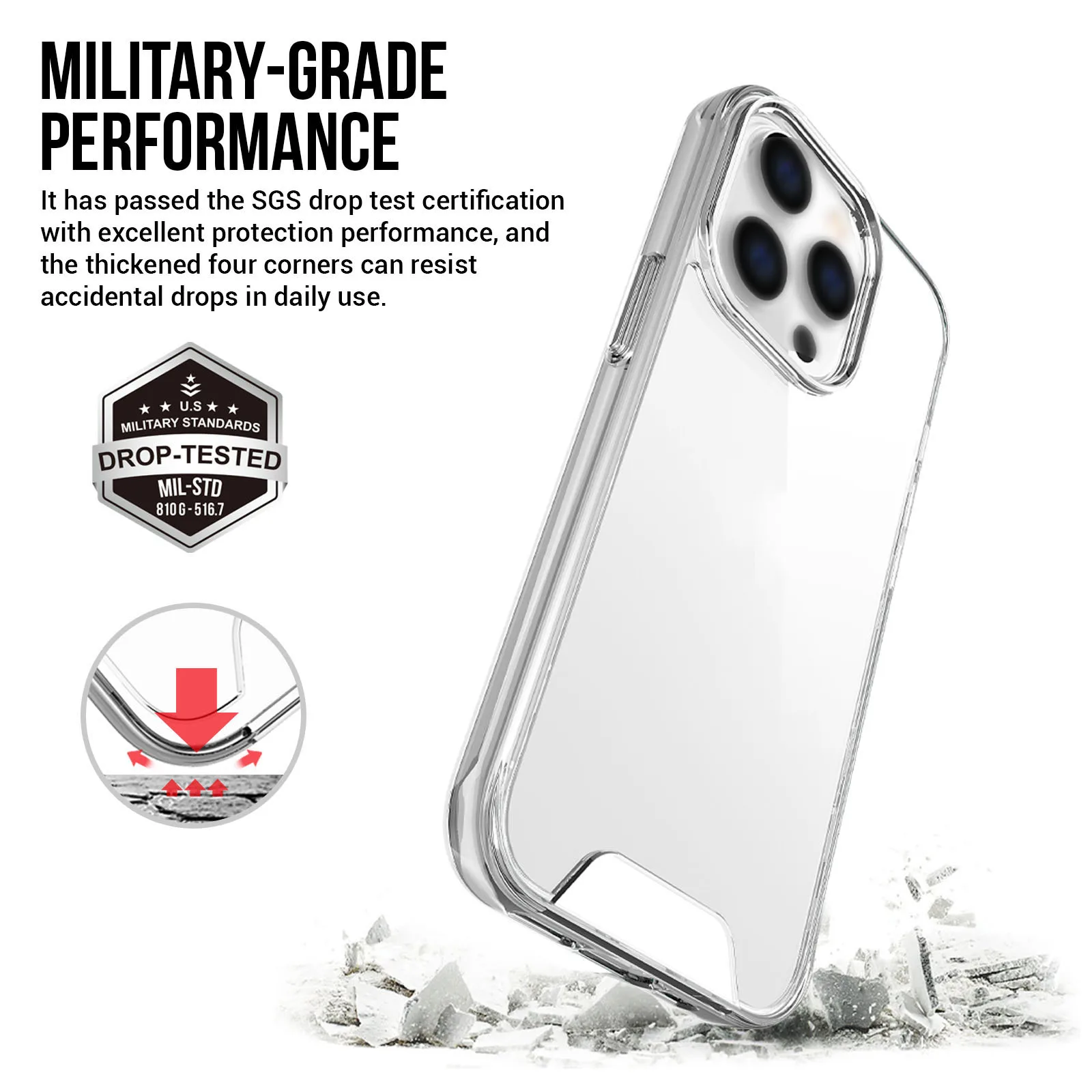 For Apple iPhone 14 Pro Max 15 16 Plus 12 13 Mini Phone Case Hard PC Clear Case Camera Protect Back Cover