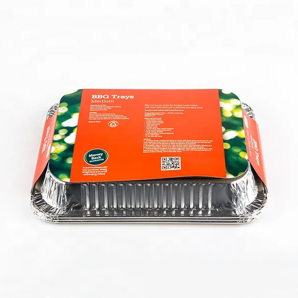 TIA CB6515.5  Inch square Box 4900ML Food Aluminum Box Catering Industry Aluminum Foil Box