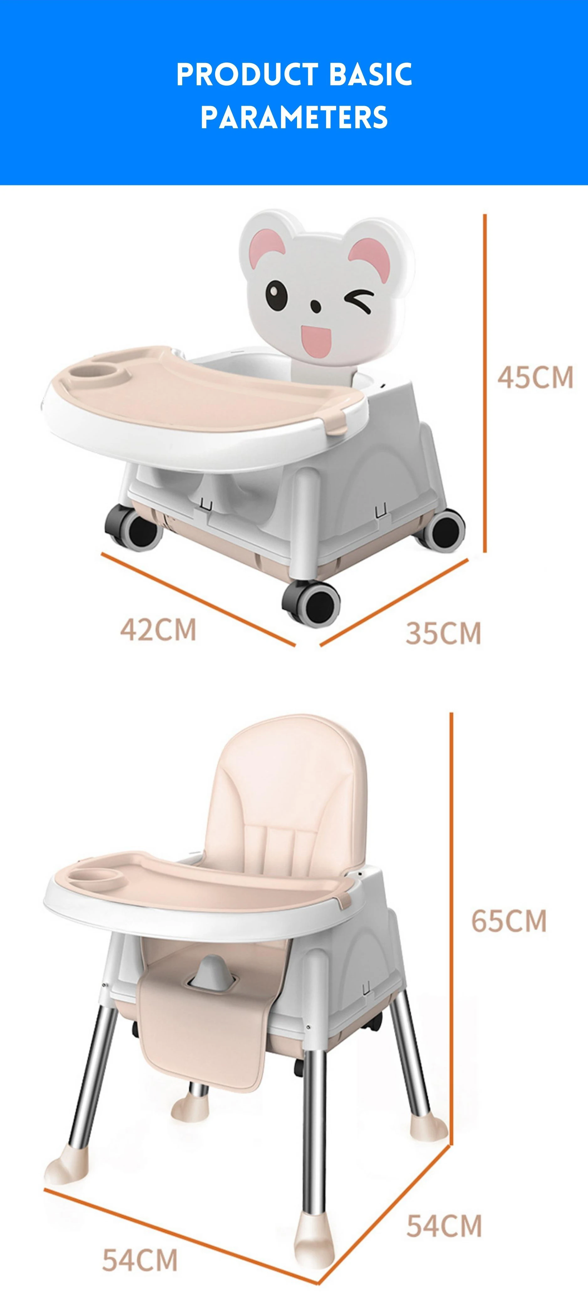 High Quality Child High Dining Chair Baby High Chair Suitable For 824
