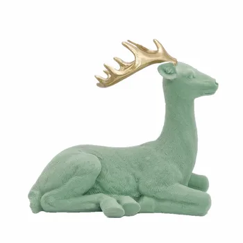 Beflockte Hirschfiguren – Rentier-Weihnachtsdekor Produktbild-Vorschau 11