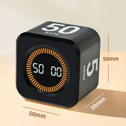 Google Smart Pomodoro Cube Timer Productivity Study Visual Timer for Kids Digital Kitchen Flip Timer