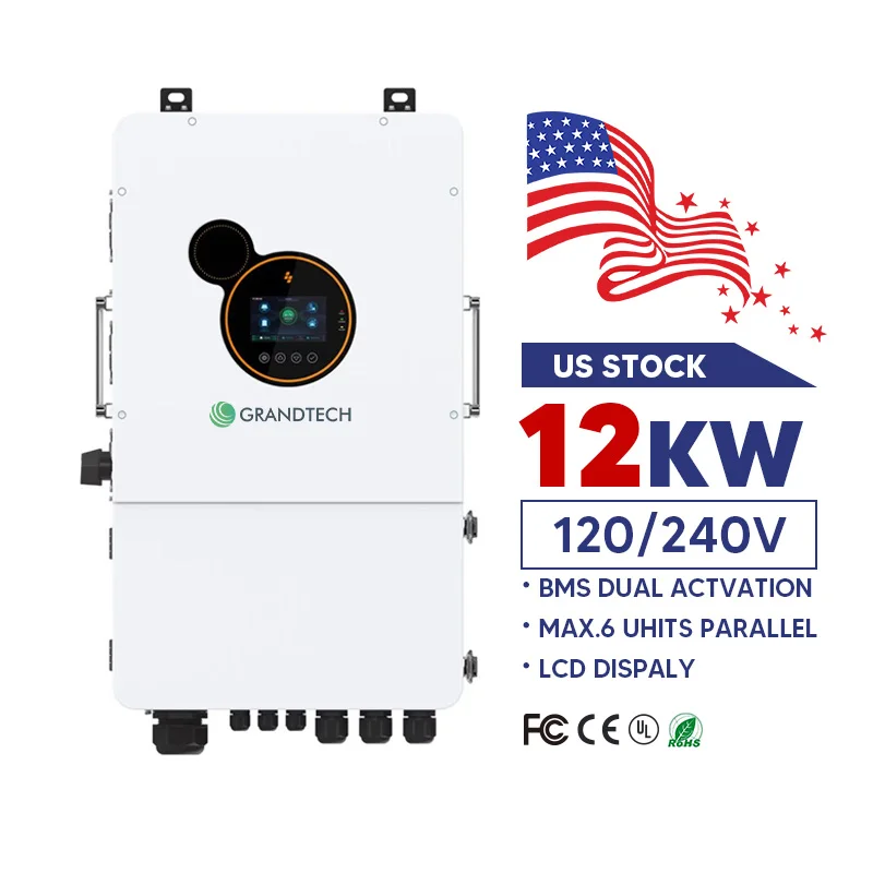 US STOCK 8Kw 10Kw 12Kw Hybrid Inverter Residential On/Off Grid  Split Phase Solar Inverter 120v/240v Hybrid Inverter With Wifi