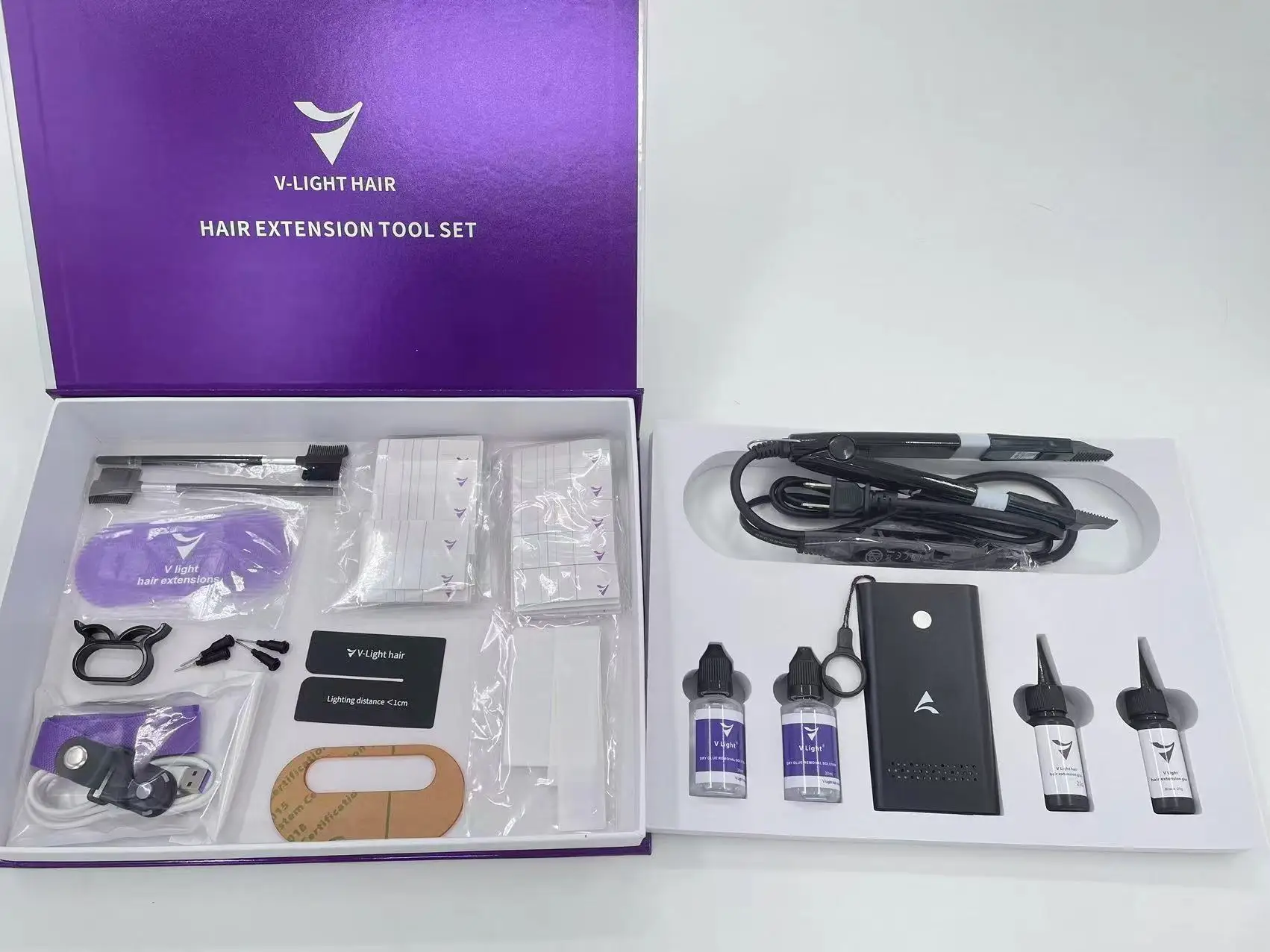 V Light ヘアエクステンションキット UV LED グルー 20g