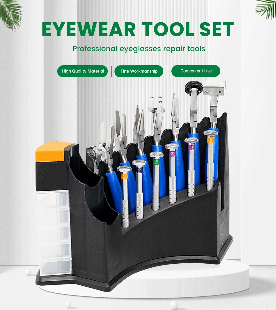 Optical Accessories Equipment Screw Driver Set 3T-B08-AD for Optical Shop Glasses Processing Pliers
