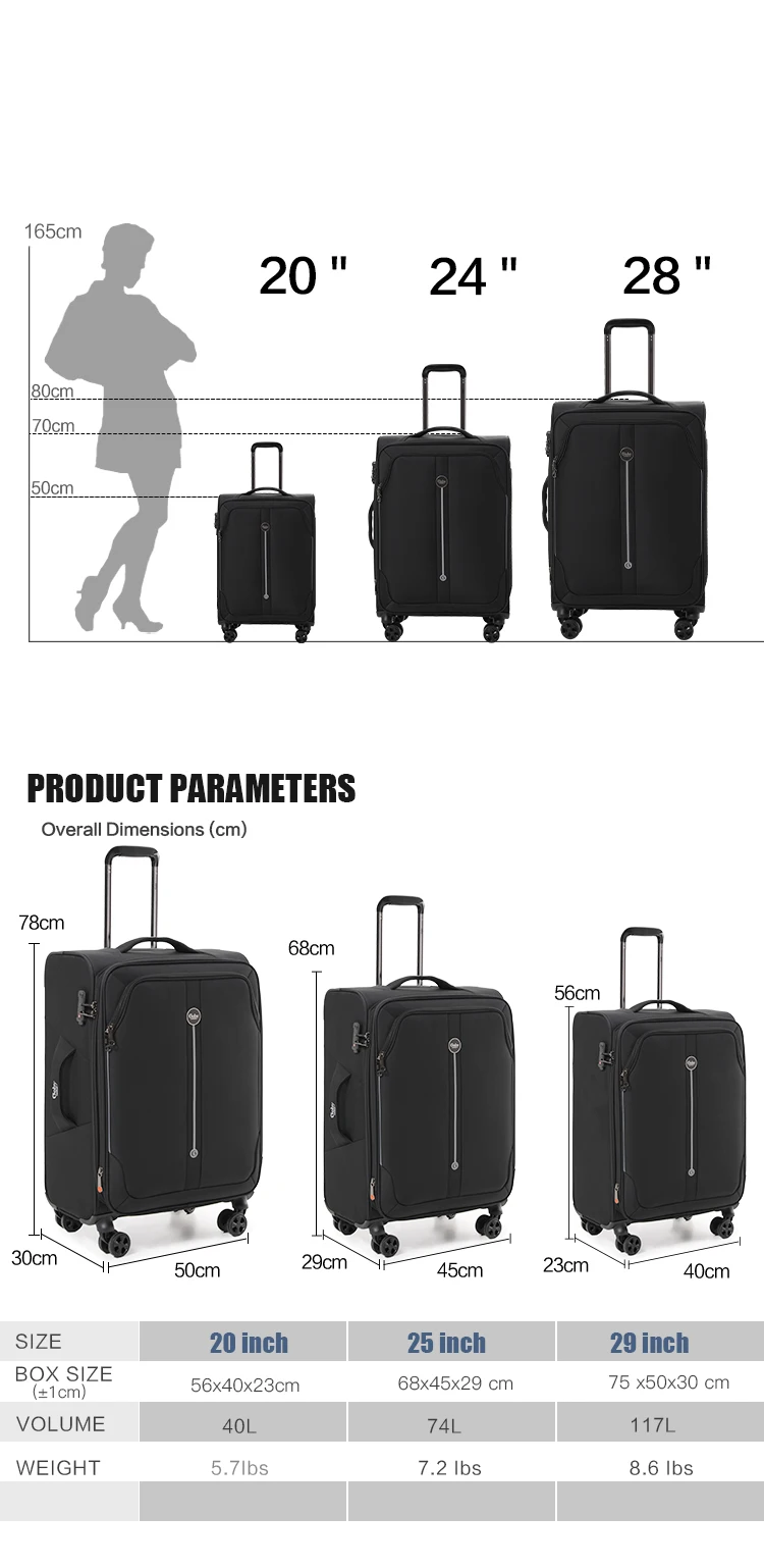 Goby London 20 24 28 Inch Trolley Airwheel Suitcase Roller Luggage Set ...