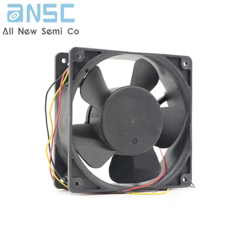 Original Axial flow fan AD1224HX-F52  120*120*38mm 24VDC 0.32A Three-wire alarm metal cabinet cooling fan