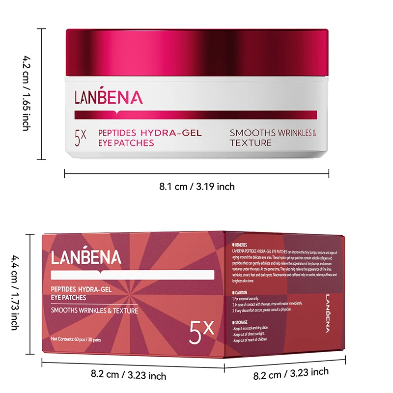 LANBENA Hot Selling Firming Dark Circles Hydrogel Gel Collagen Eye Patch Mask Pads