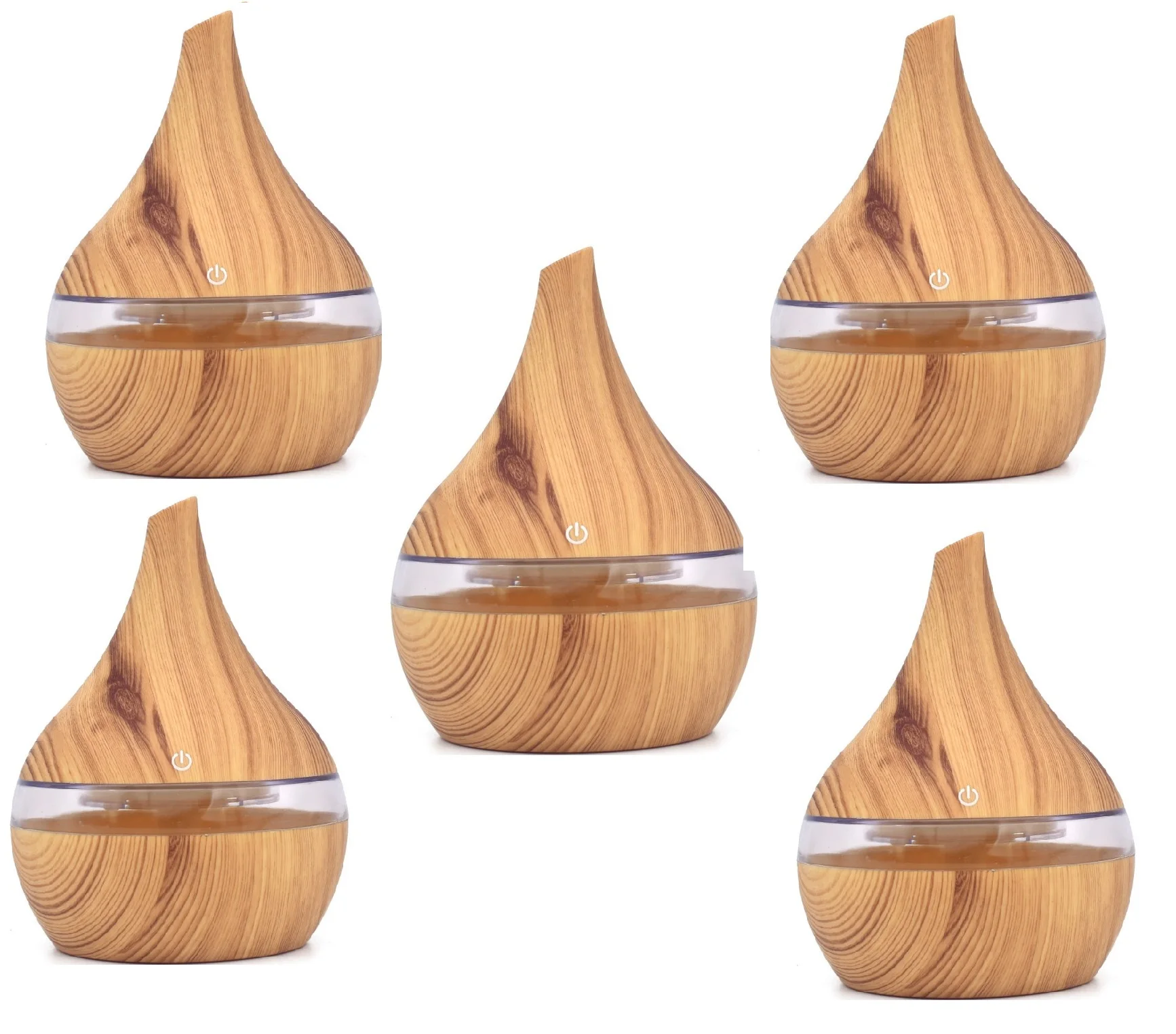 300ml USB Electric Aroma Air Diffuser Wood Grain Ultrasonic Air Humidifier Cool Mist Maker With 7 Colors Lights