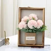 Chrysanthème boule rose clair + cadre photo
