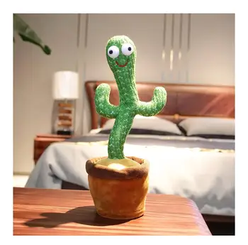 Electronic Swing Cactus Singing and Dancing Car Dashboard Decorations Dancer Valentines Gift Dancing