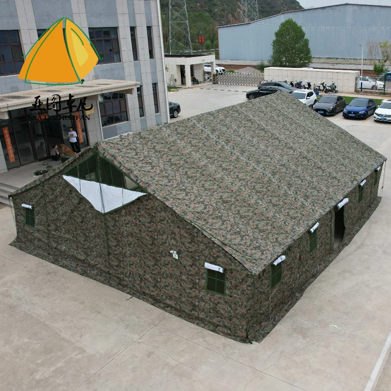 Tactical Tarpaulin Camping Command Canvas Flame Retardant Tent Outdoor Barracks