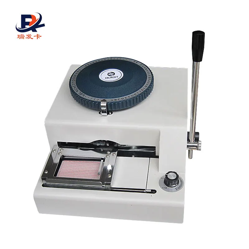 Character PVC Card Embosser Stamping Machine ID VIP Magnetic Embossing Machine
