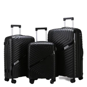 Luxury Suitcase Large Capacity PP Luggage Trolley Classic Boarding Box with General Wheel Zipper Men Women Foreign Trade