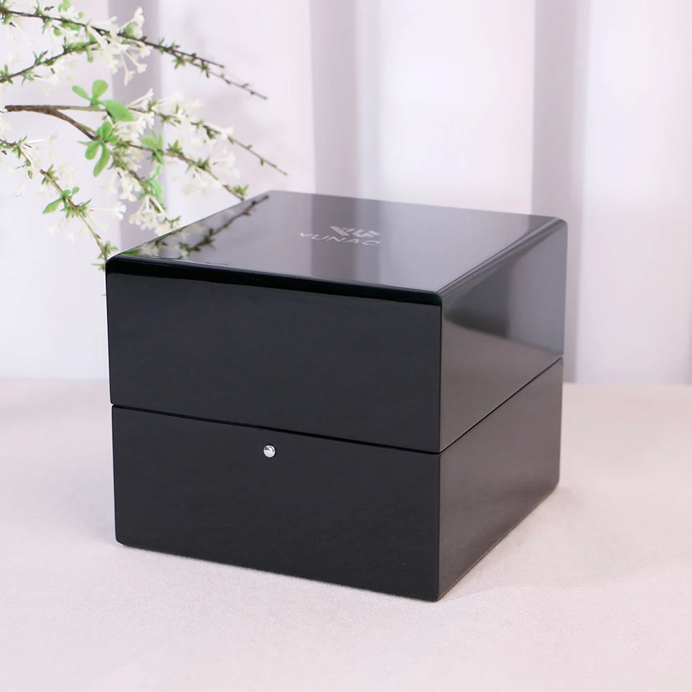 Luxury Custom Wooden Watch Box OEM/ODM Factory High Glossy Piano Customized  Watch Packaging Box Manufacturer