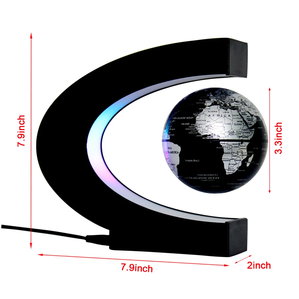 Popular Floating Magnetic Earth Globe with Colorful Led Light