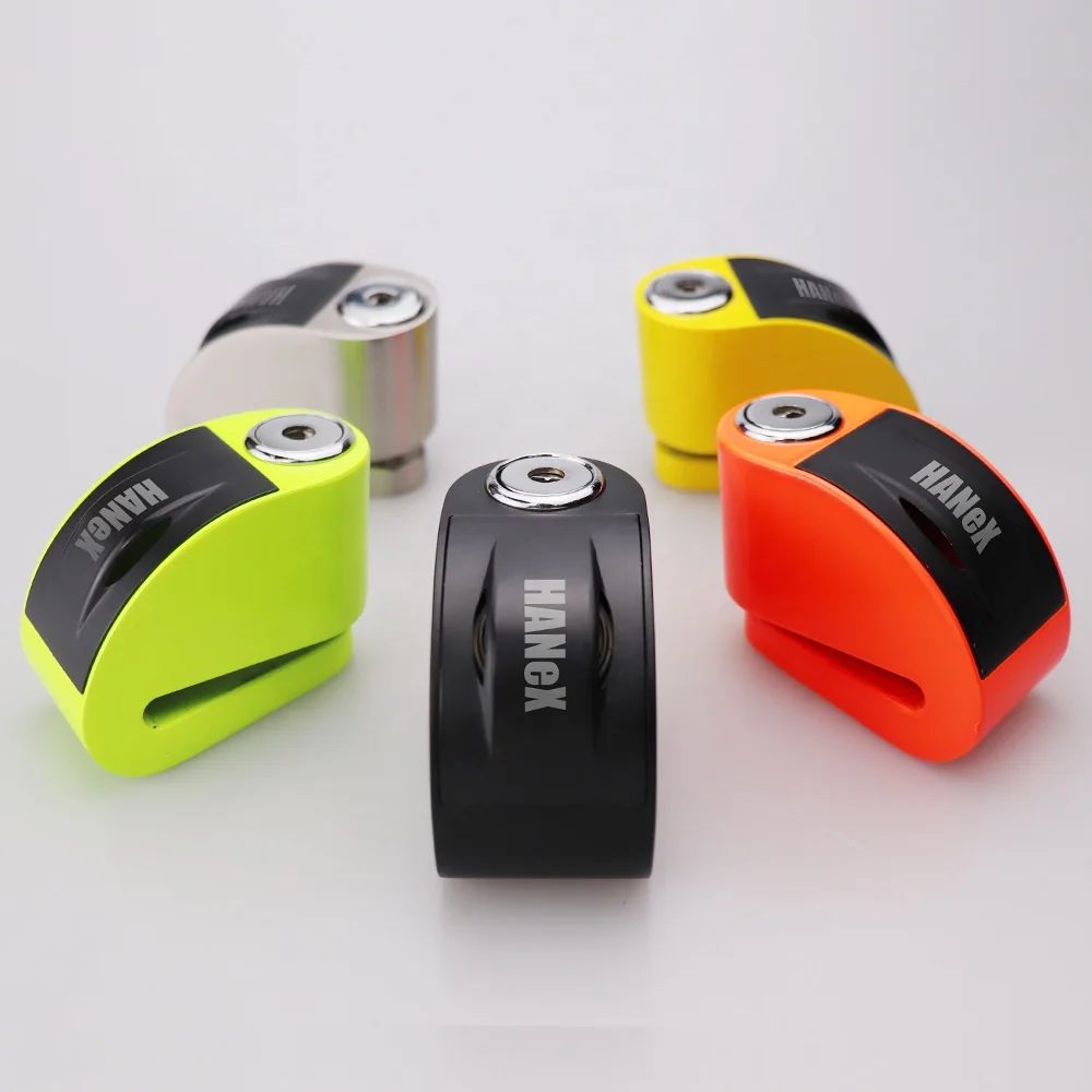 Cadenas de Protection de sécurité pour disque de moto et vélo, en alliage d'aluminium, alarme antivol + corde de rappel + sac de verrouillage, accessoire de moto  18