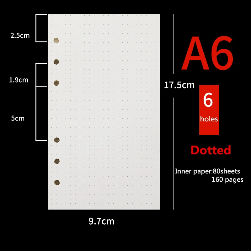 45-page Loose-leaf Notebook Inner Page A5 A6 A7 Horizontal Line Loose-leaf  Inner Page 6-hole Loose-leaf Refill Suitable For Loose-leaf Notebook - Temu  Belgium