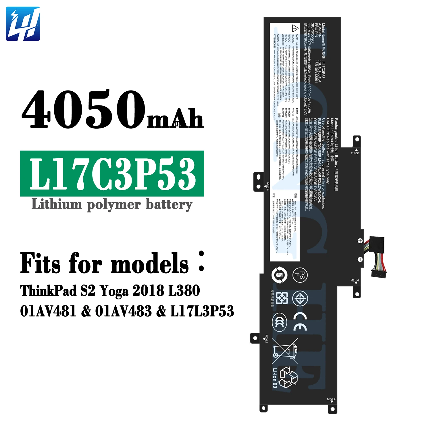 Batterie LENOVO THINKPAD L390 YOGA L17L3P53 45Wh 11.1V Original