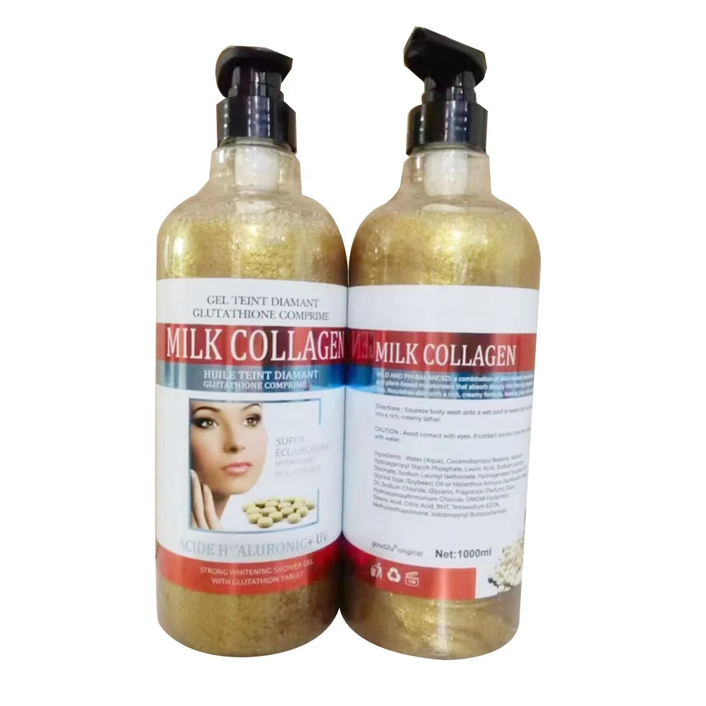 Huile Teint Diamant Glutathion Comprime with Glutathion Tablet Milk  Collagen Super Eclaircissant Hydratant Nourrissan Shower Gel
