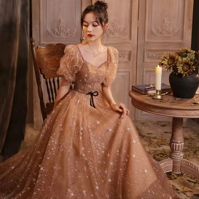 blue dress for engagement Princess Embellished Long Sleeves Navy Blue Prom Dresses Ball Gown Wed –  Siaoryne main image 0