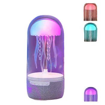Portable Sports Mood Lamp with 1500mAh for Bluetooth Speaker Mini LED Display RGB Lighting Colorful Jellyfish Design