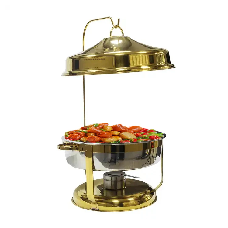 Gold Chaffing Dishes Luxury Food Warmer Set Hotel Buffet Catering