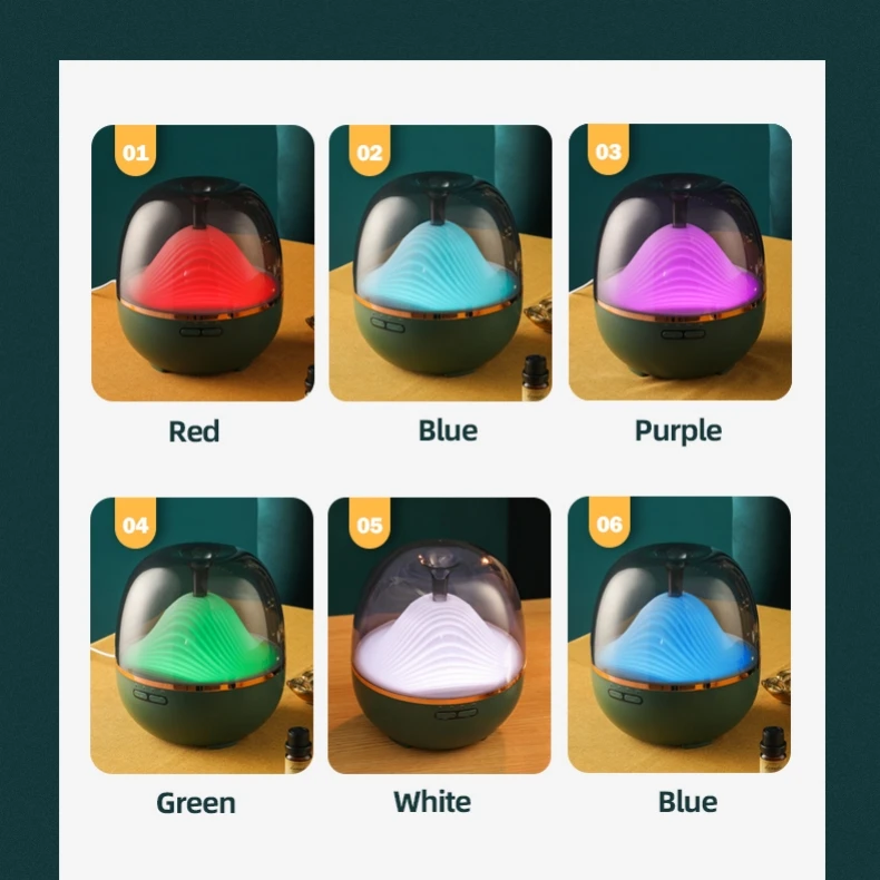 Remote Control Mountain View Diffuser 600ml Mountain Ultrasonic Smart Fragrance Essential Oil Aroma Diffuser