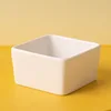 Cuenco para mascotas cuadrado pequeño blanco