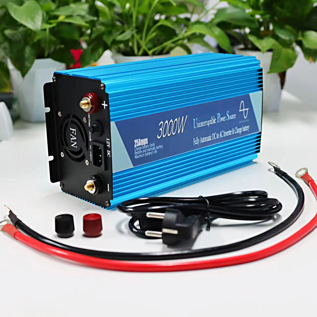 VEVOR Pure Sine Wave Power Inverter 3000-Watt Car Inverter DC 24 Volt To Ac 120 Volt With Usb Port Lcd Display Remote Control Czxnbqdmkwkdd7hpdv9