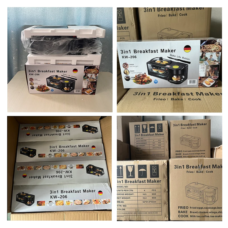 Ln Stock 3 em 1 Food Three One Makers Foshan 5 4 3 em 1 3 em Máquina de café da manhã